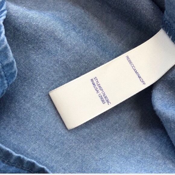 Rebecca Minkoff Rita embroidered chambray dress - Picture 5 of 6